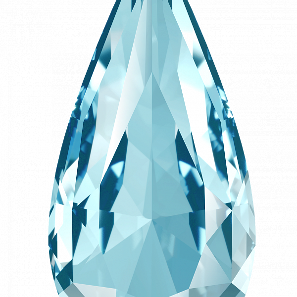 Кристаллы 4322 14x7 mm Aquamarine