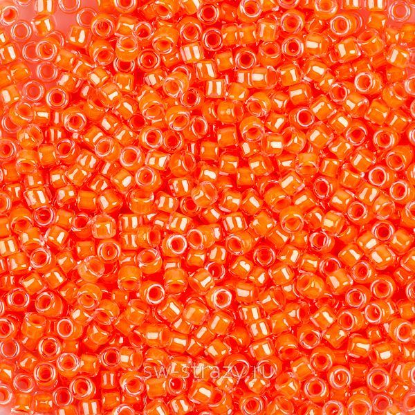Бисер Treasures 11/0 #0803 Окрашенный изнутри люминисцентный неон, лосось