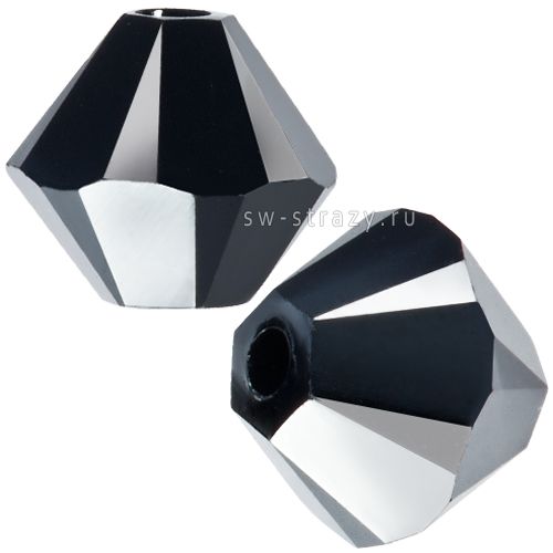 Бусины 5328 6 mm Jet Hematite