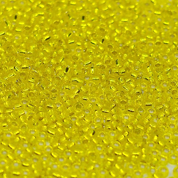 Бисер круглый 11/0 #0032 Внутреннее серебрение, лимон