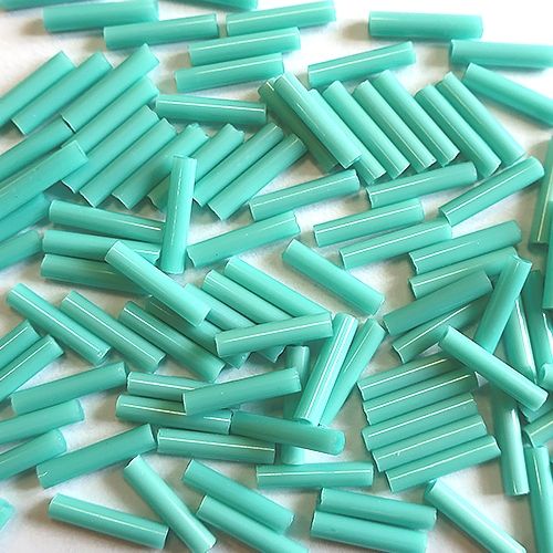 Бисер стеклярус 9 mm #0055 Бирюзовый