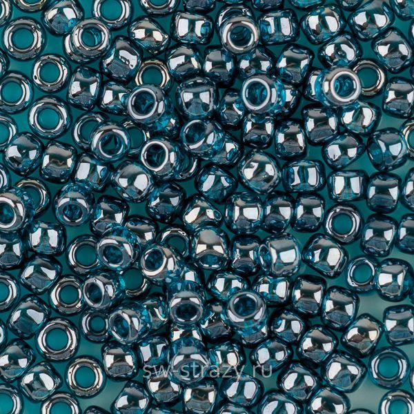 Бисер круглый 8/0 #0108BD Прозрачный глянцевый капри