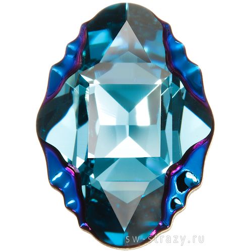 Кристаллы 4926 14x10 mm Aquamarine Metallic Blue Z