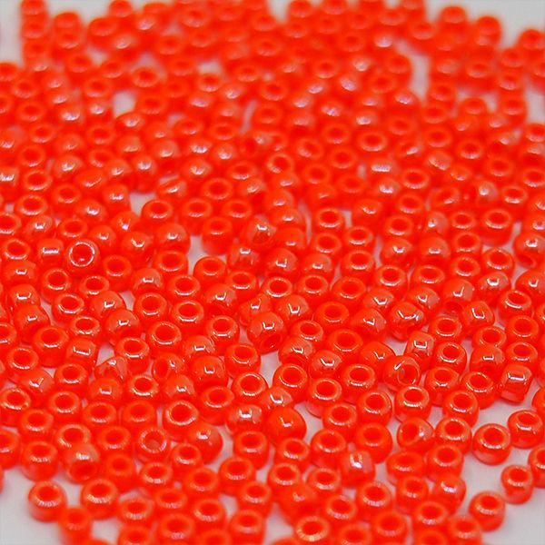 Бисер круглый 11/0 #0129 Непрозрачный глянцевый, тыква