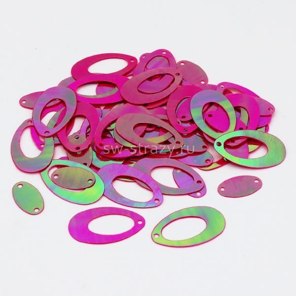Пайетки овал 2,2х1,4 см Fuchsia AB (3 гр)