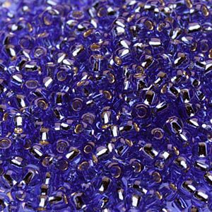 Бисер круглый 11/0 #0035 Внутреннее серебрение, сапфир